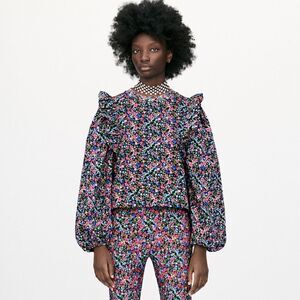 ZARA COMBINATION FLORAL SWEATSHIRT